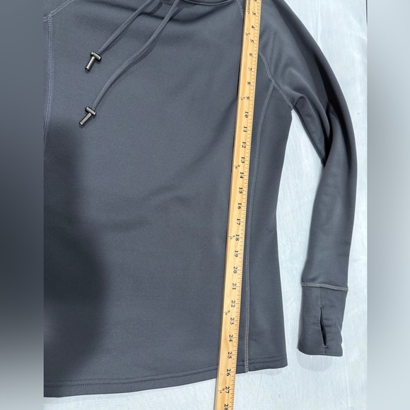 Athleta Gray Cowl Neck Fleece Pullover Sweater Size XS - Picture 4 of 8